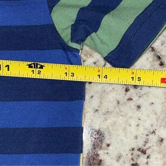 Polo Ralph Lauren Striped Jersey Tee Size 5 Blue Colorblock Boys Cotton Navy - Picture 6 of 7